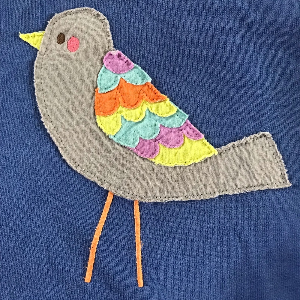 Mini Boden Girls Size 4-5Y Bird Hoodie - Picture 2 of 7